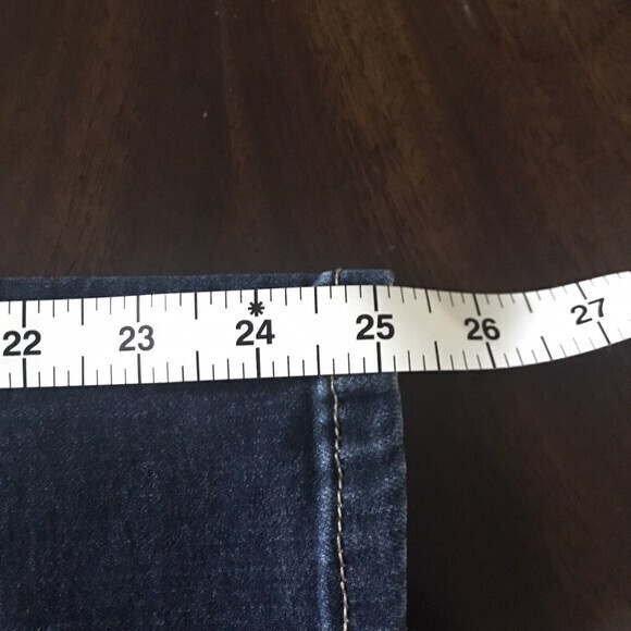 American Heritage Juniors Distressed Dark‎ Blue SO Jeans Size 7 - Picture 10 of 10